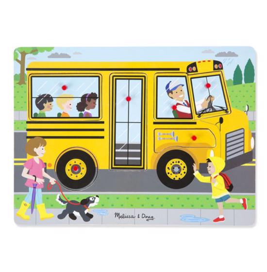 Men genel 'Wooden Puzzle with Sound -The Wheels on the Bus