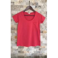 genel Round Neck with Pocket-Red-S 