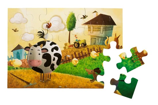 Erkek genel 24 Parça Puzzle - Çiftlikte