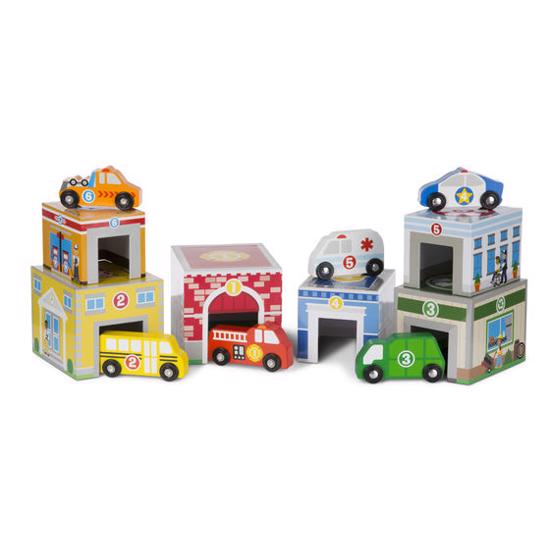 Men genel Nesting Sorting Stacking Blocks-Towers and Vehicles