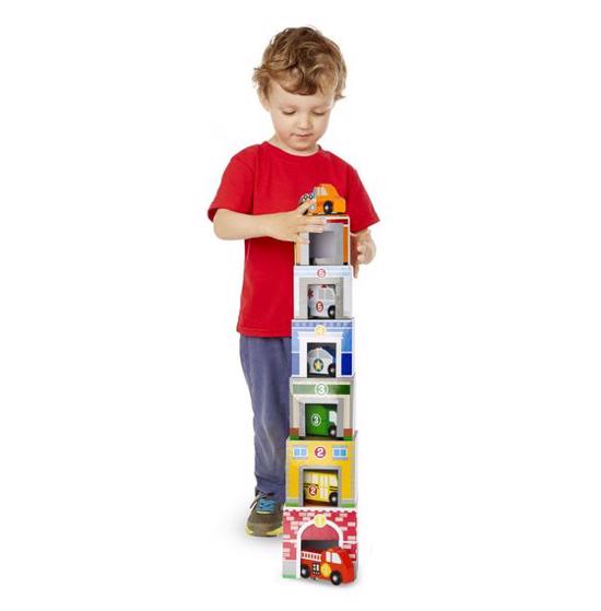 Men genel Nesting Sorting Stacking Blocks-Towers and Vehicles