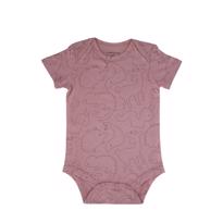 genel Short Sleeve Bodysuit-Pink Animals (0-3 Months) 