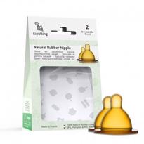  Wide Rubber Nipple (3+mth) - 2 Pack 