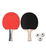 Erkek genel Table Tennis Set 101 / 2 Raket + 3 Top Kırmızı-Siy