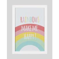  Rainbow Makes Me Happy Wall Frame 23 cm x 32 