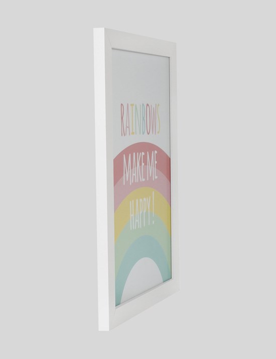 Men genel Rainbow Makes Me Happy Wall Frame 23 cm x 32