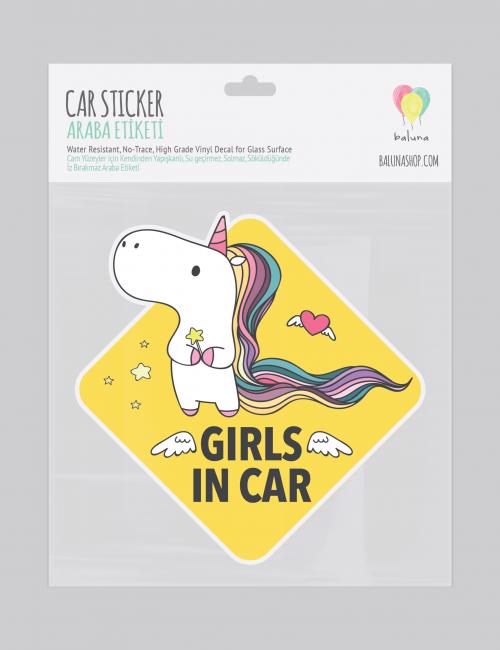 Men genel Araba Sticker : Girls In Car