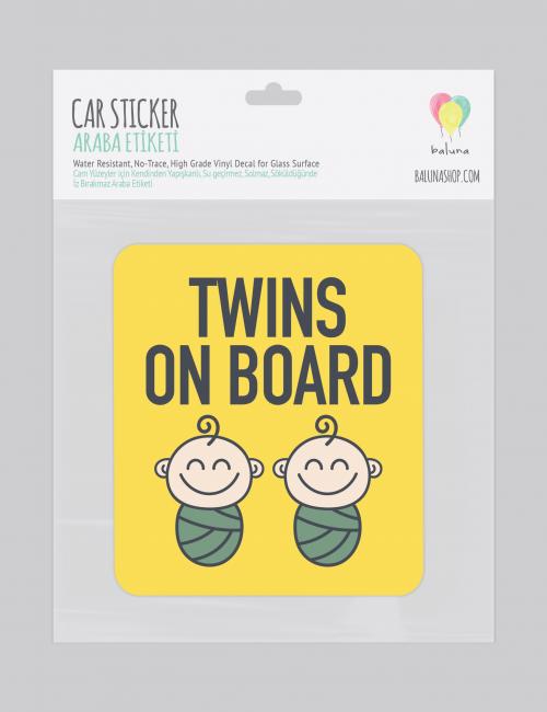 Men genel Car Sticker : Twins On Board