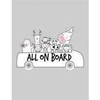 genel Car Sticker : All On Board 