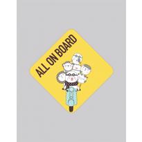 genel Car Sticker : All On Board Motorcycle 