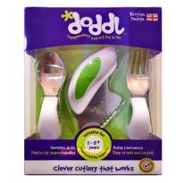 Doddl Green 3pc Cutlery Set Knife Fork Spoon for Babies 