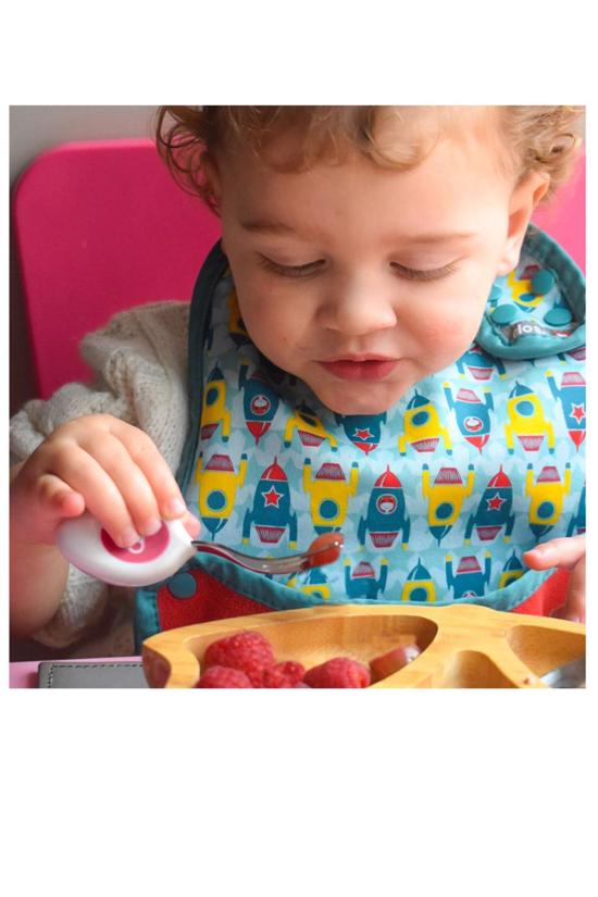 Men genel Doddl Pink 3pc Cutlery Set Knife Fork Spoon for Babies