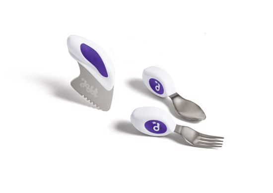 Men genel Doddl Blue 3pc Cutlery Set Knife Fork Spoon for Babies