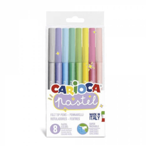 genel Carioca Pastel Renk Keçeli Boya Kalemi 8 li 