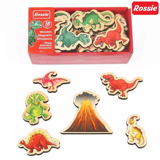 Men genel Rossie Magnetic Wooden Dinosaurs