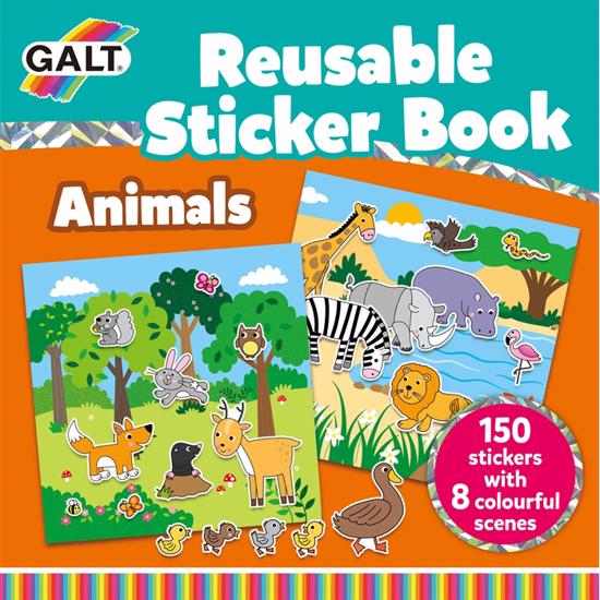 Men genel Reusable Sticker Book - Animals 3 Years+