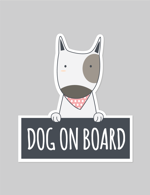 Men genel Dog on Board Car Sticker