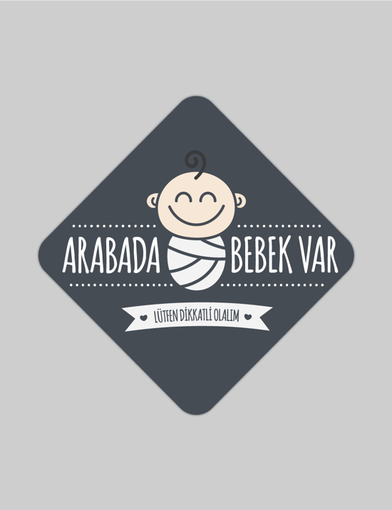 Erkek genel Arabada Bebek Var Araba Sticker