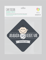 Erkek genel Arabada Bebek Var Araba Sticker