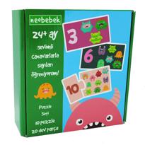 genel Learning Numbers with Lovely Monsters Puzzle Set 20 Giant Pieces 