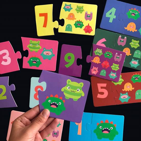 Men genel Learning Numbers with Lovely Monsters Puzzle Set 20 Giant Pieces