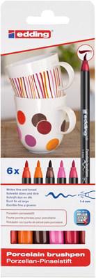 Men genel Porselen Kalemi 6LI SET- Sıcak Renkler (E-4200)
