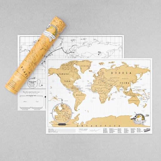 Erkek genel Deluxe Scratch World Map 42X30 cm