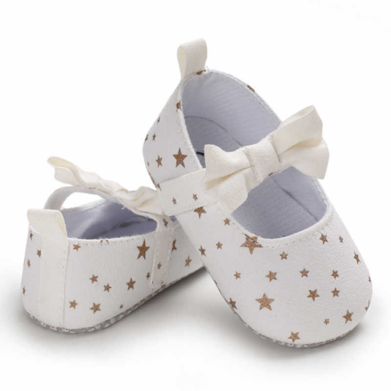 Men genel Beyaz Yıldız Desen Bebek Ayakkabı
