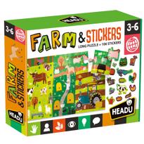 genel Puzzle and Stickers The Farm (3-6 Yaş) 