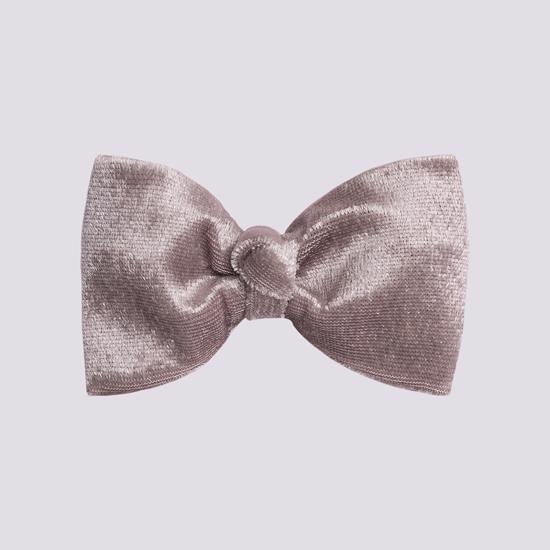 Men genel Velvet grand bow barette-Soft Pink