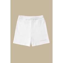 Cotton White - Organic Oversize Shorts 10-11 Yaş 