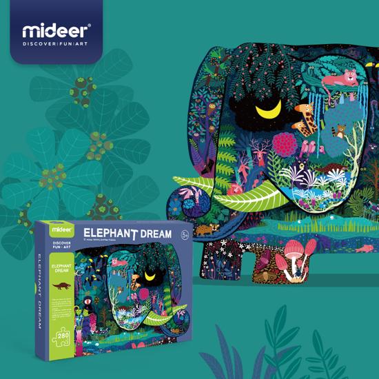 Erkek genel Large Animal-Shaped Puzzle Elephant Dream