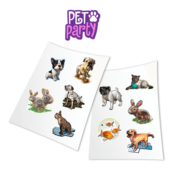 Erkek genel HoloToyz Sticker Pet Party AR Uyumlu Etiket