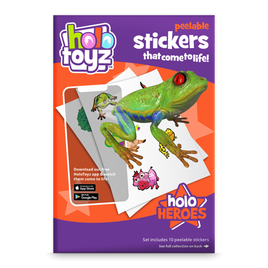 Men genel HoloToyz Sticker Holo Heroes AR Uyumlu Etiket
