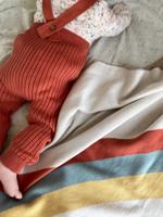Erkek genel Askılı Triko Bebek Taytı -Kiremit ( 12-18 Ay )