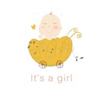 genel Mundo Kartpostal -It is a Girl 