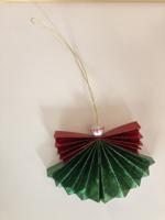 Men genel Yılbaşı - Melek Origami Ağaç Süsü Kırmızı Yeşil