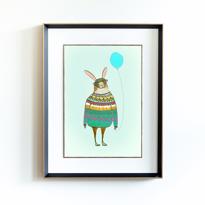  Ashley for Friends 	Rabbit with Baloon Orta-Siyah 