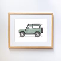  Vehicles Green Land RoverDefender Orta -Naturel 