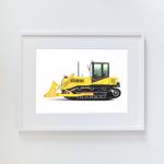 Erkek genel Diggers - Vehicles 	Bulldozer  Büyük	-Beyaz