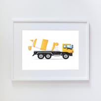  Diggers - Vehicles Yellow Cement Mixer Orta-	Beyaz 