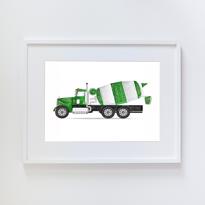  Diggers - Vehicles	 Cement Mixer Küçük	-Beyaz 