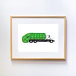 Erkek genel Diggers - Vehicles Green Farbage Truck Büyük-	Natu