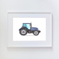 genel Diggers - Vehicles 	Blue Tractor Küçük	-Beyaz 
