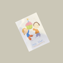 genel Mundo Kartpostal- Mutlu Yıllar- Cupcake 