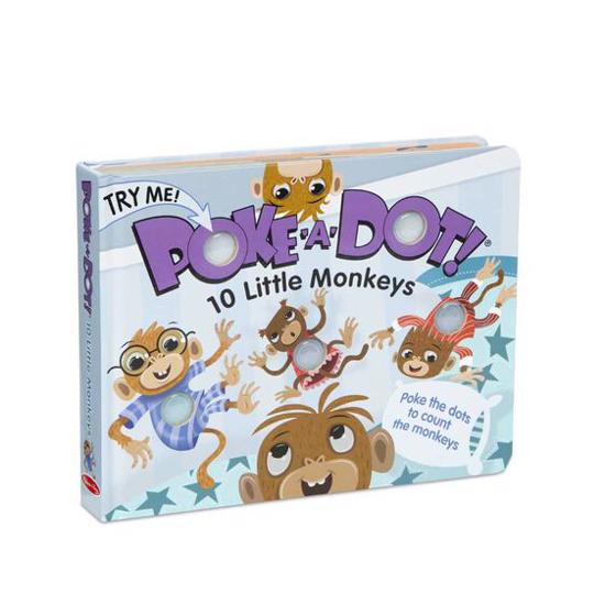 Erkek genel Poke-A-Dot - İnteraktif Kitap - 10 Little Monkeys