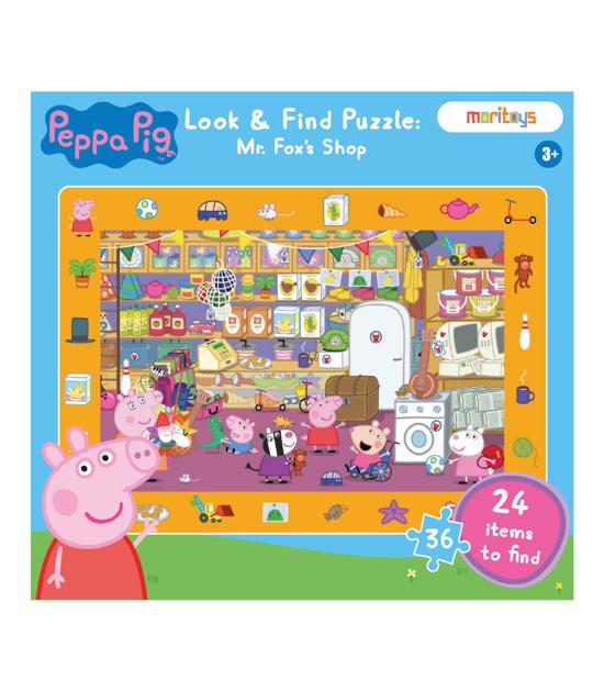 Men genel Peppa Pig - Look Find Puzzle Mr Fox's Shop - 36 Pc