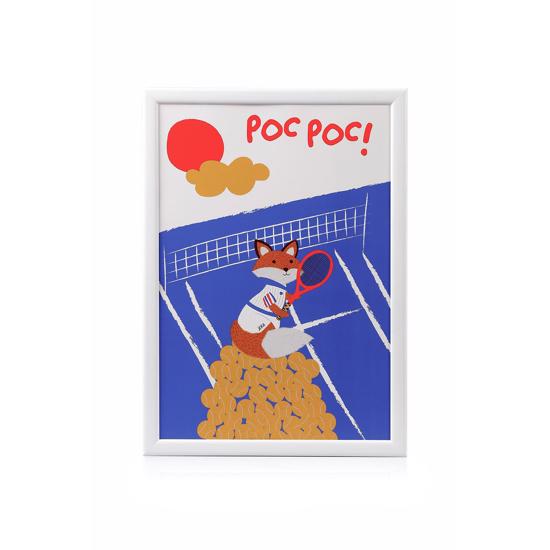 Erkek genel Tenisçi Tilki Poster