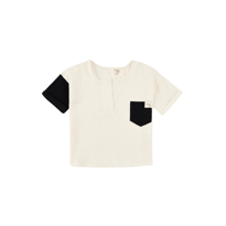 genel  ColorBlock Unisex Ekru Beyaz T-Shirt 4-6 Yaş 