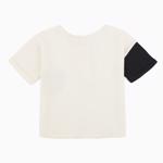 Men genel ColorBlock Unisex Ekru Beyaz T-Shirt 6-8 Yaş